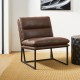 Glitzhome Modern Coffee Thick Leatherette Accent Chair