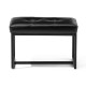 Glitzhome Modern Black Thick Leatherette Accent Stool