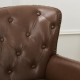 Glitzhome Mid-century Modern Coffee Leatherette Button-tufted Accent Arm Chair