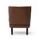 Glitzhome Mid-century Modern Coffee Leatherette Button-tufted Accent Arm Chair