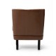 Glitzhome Set of 2 Mid-century modern Coffee Leatherette Button-tufted Accent Arm Chair