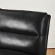 Glitzhome Set of 2 Modern Black Thick Leatherette Accent Arm Chair