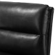 Glitzhome Set of 2 Modern Black Thick Leatherette Accent Arm Chair