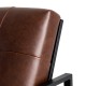 Glitzhome Set of 2 Modern Coffee Thick Leatherette Accent Chair Accent Stool