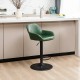 Glitzhome Mid-Century Modern Hunter Green Leatherette Gaslift Adjustable Swivel Bar Stool