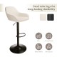 Glitzhome Mid-Century Modern Coconut Milk Leatherette Gaslift Adjustable Swivel Bar Stool