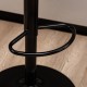 Glitzhome Mid-Century Modern Navy Blue Leatherette Gaslift Adjustable Swivel Bar Stool