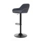 Glitzhome Mid-Century Modern Navy Blue Leatherette Gaslift Adjustable Swivel Bar Stool