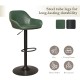 Glitzhome Set of 3 Mid-Century Modern Hunter Green Leatherette Gaslift Adjustable Swivel Bar Stool