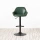 Glitzhome Set of 3 Mid-Century Modern Hunter Green Leatherette Gaslift Adjustable Swivel Bar Stool