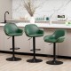 Glitzhome Set of 3 Mid-Century Modern Hunter Green Leatherette Gaslift Adjustable Swivel Bar Stool