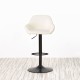 Glitzhome Set of 3 Mid-Century Modern Coconut Milk Leatherette Gaslift Adjustable Swivel Bar Stool