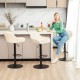 Glitzhome Set of 3 Mid-Century Modern Coconut Milk Leatherette Gaslift Adjustable Swivel Bar Stool