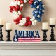 Glitzhome 14"L Patriotic Americana Wooden AMERICA Table Decor