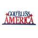 Glitzhome Glitzhome 18"L Wood & Metal "GOD BLESS AMERICA" Table Decor