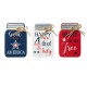 Glitzhome 7"H Set of 3 Patriotic Americana Wooden Mason Jar Table Decor