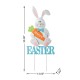 Glitzhome 30"H Easter Metal Bunny Yard Stake (KD)