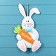 Glitzhome 30"H Easter Metal Bunny Yard Stake (KD)