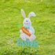 Glitzhome 30"H Easter Metal Bunny Yard Stake (KD)