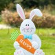 Glitzhome 30"H Easter Metal Bunny Yard Stake (KD)