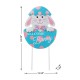 Glitzhome 24"H Easter Metal Bunny Egg Yard Stake (KD)