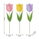 Glitzhome Set of 3 24"H Easter Metal Tulips Yard Stake (KD)
