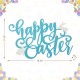 Glitzhome 18"L Easter Metal "Happy Easter" Door Hanger