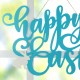 Glitzhome 18"L Easter Metal "Happy Easter" Door Hanger