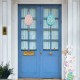 Glitzhome Set of Two 17"H Easter Wooden Eggs Door Hanger