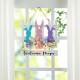Glitzhome 14"L Easter Wooden Bunny Fence Door Hanger