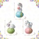 Glitzhome 4.5"H Set of Three Easter Resin Bunny Table Decor