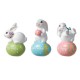 Glitzhome 4.5"H Set of Three Easter Resin Bunny Table Decor