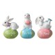 Glitzhome 4.5"H Set of Three Easter Resin Bunny Table Decor