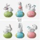 Glitzhome 4.5"H Set of Three Easter Resin Bunny Table Decor