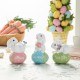 Glitzhome 4.5"H Set of Three Easter Resin Bunny Table Decor