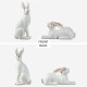 Glitzhome Set of Two 9.75"H Easter Resin Bunny Table Decor