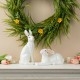 Glitzhome Set of Two 9.75"H Easter Resin Bunny Table Decor