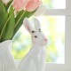 Glitzhome Set of Two 9.75"H Easter Resin Bunny Table Decor