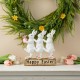 Glitzhome 9.25"H Easter Resin Triple Bunny Table Decor