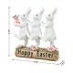 Glitzhome 9.25"H Easter Resin Triple Bunny Table Decor