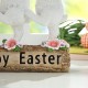 Glitzhome 9.25"H Easter Resin Triple Bunny Table Decor