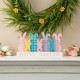 Glitzhome 11.75"L Easter Wooden Bunny Family Table Decor