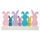 Glitzhome 11.75"L Easter Wooden Bunny Family Table Decor