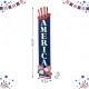 Glitzhome 42"H Patriotic Americana Wooden AMERICA Porch Decor