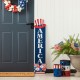 Glitzhome 42"H Patriotic Americana Wooden AMERICA Porch Decor