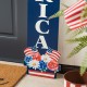 Glitzhome 42"H Patriotic Americana Wooden AMERICA Porch Decor