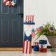 Glitzhome 36"H Patriotic Americana Wooden Uncle Sam Porch Decor