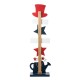 Glitzhome 35.75"H Patriotic Americana Wooden Top Hat Porch Sign (KD)