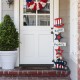 Glitzhome 35.75"H Patriotic Americana Wooden Top Hat Porch Sign (KD)