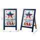 Glitzhome 24"H Patriotic Americana Wooden Easel Porch Decor